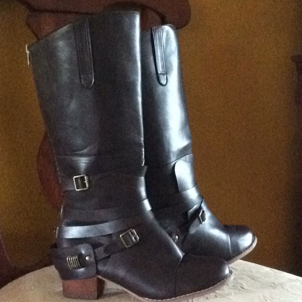 Ankle strap boots